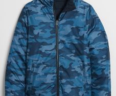 Gap Kids Reversible Padded Jacket Navy/Camo Size M Brand New with tags