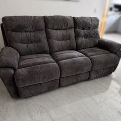 DFS 3 seater manual recliner sofa