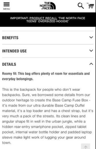 North Face Fuse Box waterproof bag