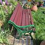 Garden Bench Cast iron fully restored seat outside outdoor garden sitting treated timber decorations, furniture patio  decking, home house cottage ignore flowers pots plants, garden statue chair  swing patio heater bbq hammock sun  farm shop gift Image 3