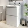 Floor standing Vanity unit 600mm Width 2 Drawer Image 4