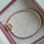 Pandora Moments Two-tone Logo 14k rose gold T-Bar snake chain bracelet  with circular logo toggle clasp size (18.5cm) Image 3