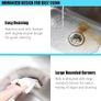 Undermount Single Bowl, 46/46cm Large Kitchen Sink Workstation, T304 Stainless Steel Kitchen Sink with Drain Assembly and Removable Strainer for Easy Cleaning Brushed Image 3
