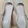 womens LISA KAY LONDON wedge sandals espadrilles shoes white sequins slingback Size UK 7 EU 40 Image 9