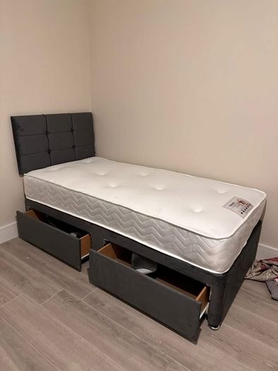 Single Divan Beds With Headboard And Mattresses
