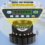 Euro Coin Counter Sorter 500-1000 Coins Electronic Automatic EUR Coin Counting Machine 300 Coins Per Minute with 8 Coin Drawers for School Shop Bank Image 5