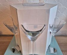 Set of 6 Louise Kennedy Tipperary Crystal Martini Glasses Pristine