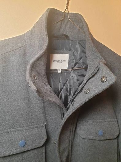 mens stanley adams Charcoal 4 pocket winter coat Size XL chest 46-48 inch