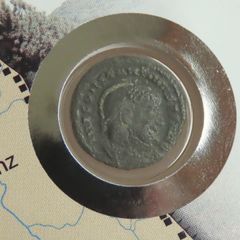 Ancient Roman coin in UNESCO stamp cover