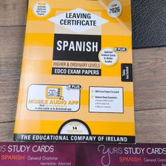 Spanish exam papers & Grammar study cards