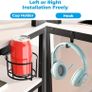 Computer Desk with Full Monitor Stand,120 cm Home Office Desk with Reversible Storage Shelves,Small Study Desk with Headphone Hook and Cup Holder,White Image 8