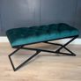 Metal-Framed Bench 120x40cm Gold Frame Image 4