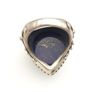 Vintage 925 Sterling Silver & Lapis Lazuli Chunky Ornate Ring Image 4