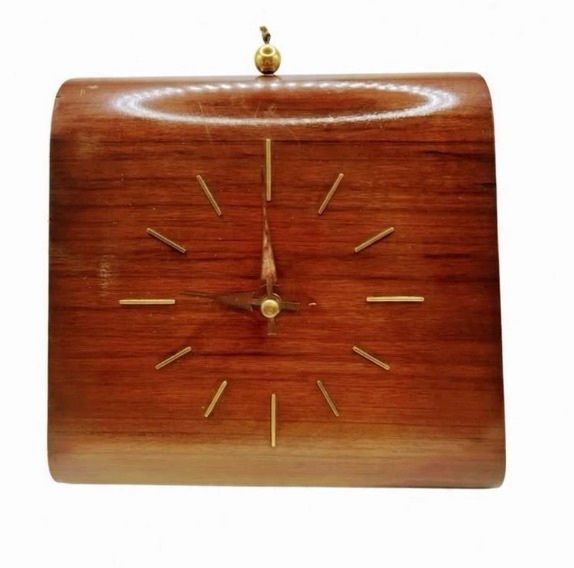 1930s  bent wood Art Deco clock