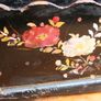 Antique Hand Painted Papier Victorian Mail Holder  Art 12" X 8" Image 4