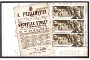 2013 Ireland Centenary of the General Lockout Commve Stamp Booklet Pane featuring Proclamation &amp; Jim Larkin Mint Never Hinged (MNH). Hibernian HP221