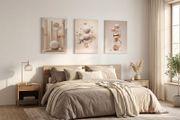 3 framed printed canvas 45x65cm