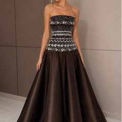 Brown luxurious evening dress