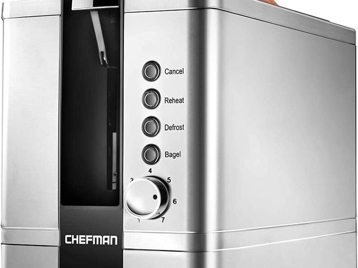 Stainless Steel 2-Slice Pop Toaster w/ 7 Shade Settings, Extra-Wide Slots for Toasting Bagels, Defrost/Reheat/Cancel Functions, Removable Crumb Tray, Silver, 925 W (FREE POSTAGE)