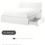 Malm kingsize bed with 4 drawers Image 2