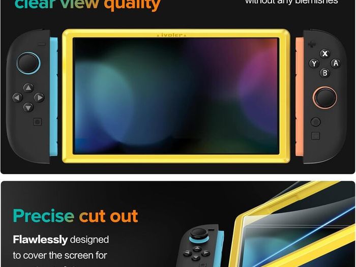 [4-Pack for Switch 2 Screen Protector with Alignment Frame Tool, 30-second installation- Bubble-Free Application - 9H Hardness -Tempered Glass Protection Film for Nintendo Switch 2 Model 2025