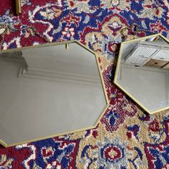 Art deco golden small mirrors
