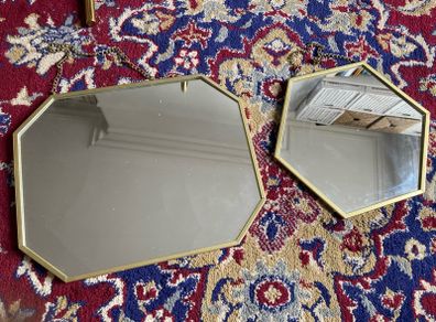Art deco golden small mirrors