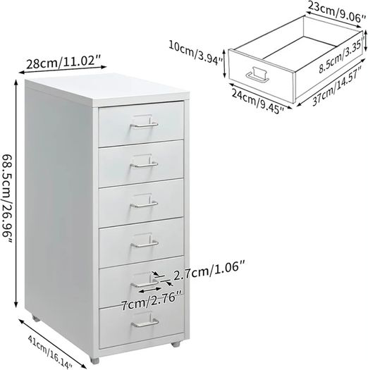 6 drawer storage cabinet