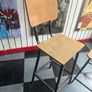 Pair of Vintage Industrial School Lab Stools Image 3