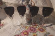 Four Cranberry/ Ruby Liquer Glasses