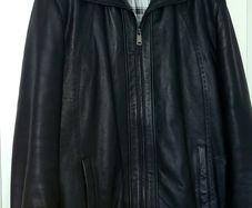 Men's genuine leather bomber style jacket size L