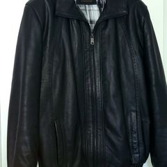 Men's genuine leather bomber style jacket size L