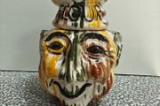 Vintage Barn Pottery Man's Head flour jar from Devon Pottery 1950s