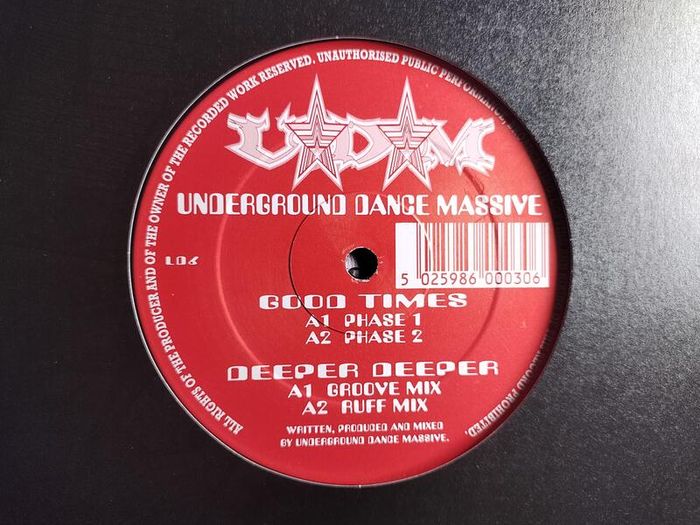 Underground Dance Massive - Good Times + Deeper Deeper - Labello Blanco Dance Records - Super SCARCE 90s DEEP House GEM!