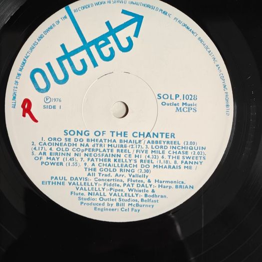 The Armagh Pipers Club, Song of the Chanter LP, Irish Folk Trad on Outlet