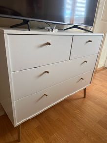 white drawers