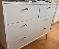 white drawers