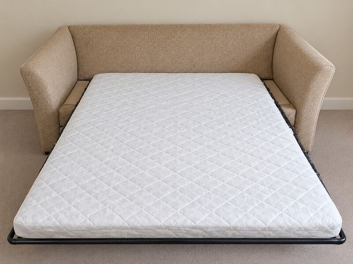 M&S Cream Fabric 3-Seater Sofa Bed