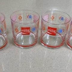 Coca Cola 1984 Los Angeles and Sarajevo Olympics set of glasses