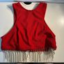 red crop top diamante Image 2