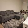Scandi-style corner sofa, button-tufted, solid wood, linen-look Image 4