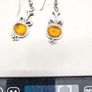 Natural Honeycomb Amber On Sterling Silver Earrings Image 7