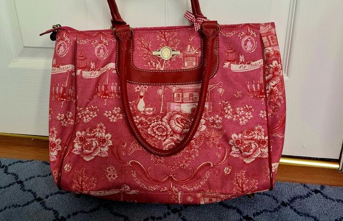 Brand New Pip Studio Designer Pink/Red Patterned Handbag