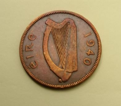 1940  Eire 1/2d Half Penny