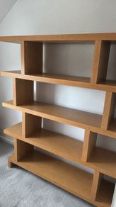 wooden unit shelf