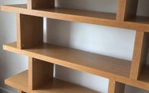 wooden unit shelf