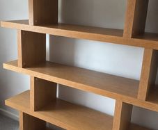 wooden unit shelf