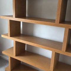 wooden unit shelf