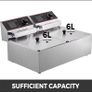Electric Deep Fryer w/Dual Removable Tanks 12L 5000W Commercial Countertop Fryer for Chicken French Fries Frying Chips 220v Image 5