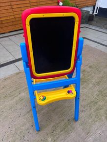 kids crayons white board & black board
